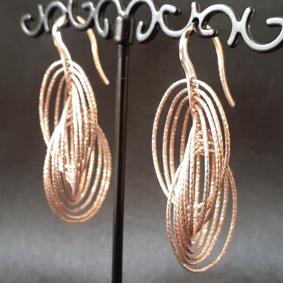 Sterling with Gold Overlay  Earrings - Picture 1 of 10